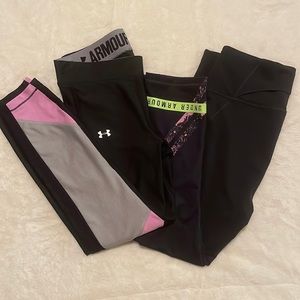 2 Pair Under Armour Leggings